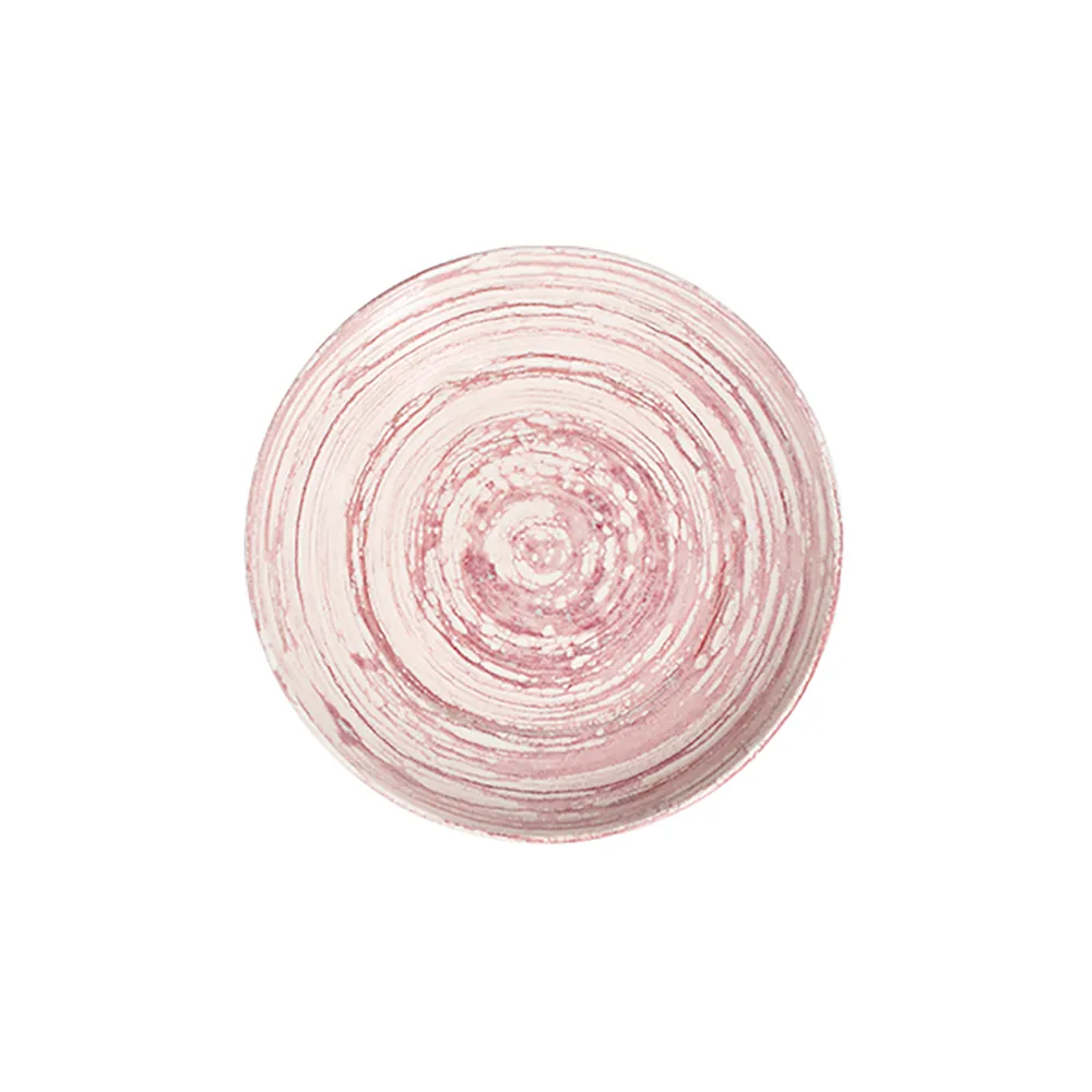 ID Fine Swirl Pink Tuval Deep Plate 20 cm 550 cc