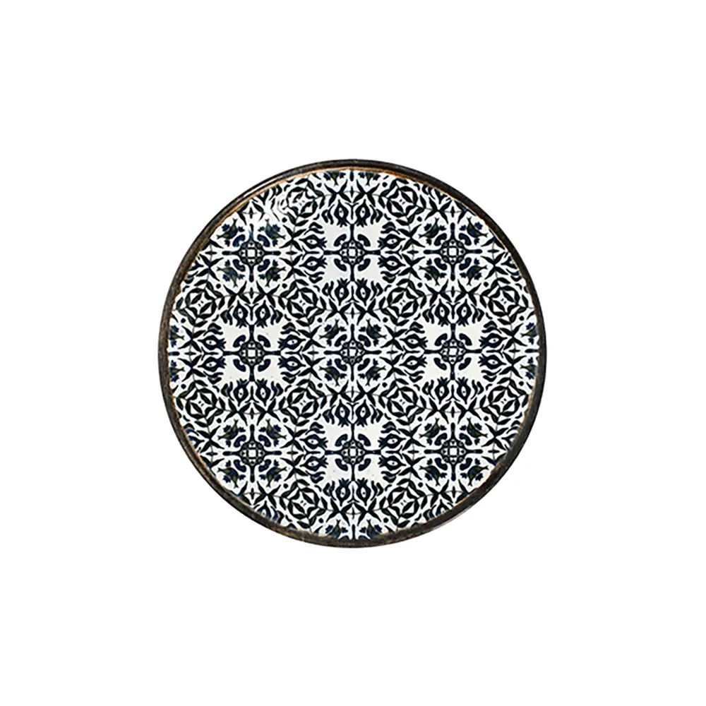 ID Fine Seville Navy Tuval Flat Plate 20 cm