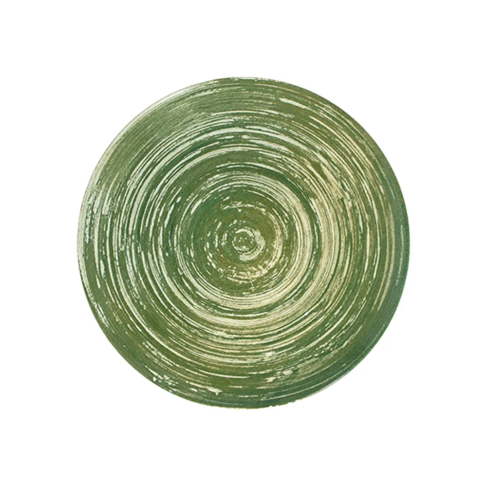 ID Fine Swirl Green Tuval Flat Plate 25 cm