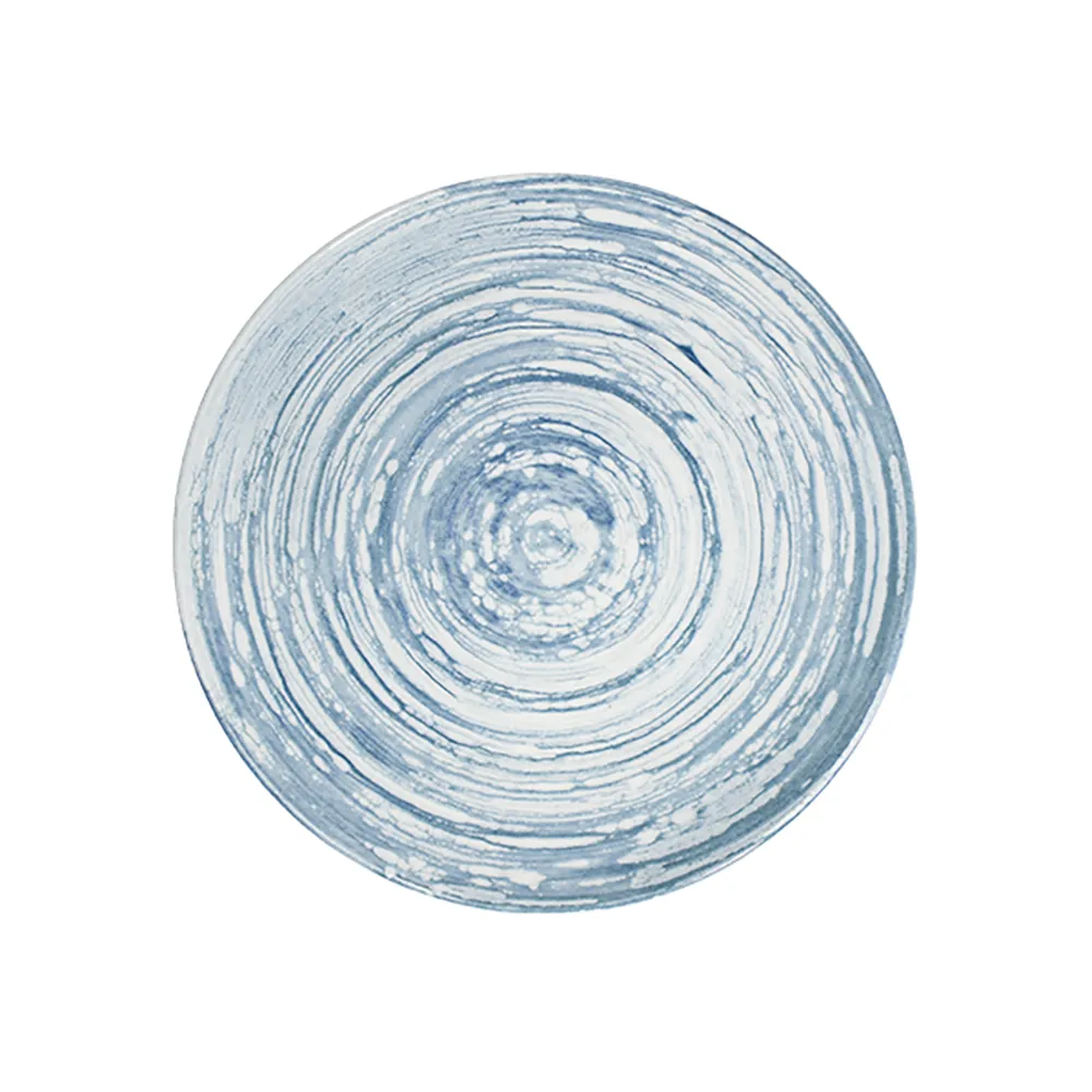 ID Fine Swirl Blue Tuval Flat Plate 25 cm