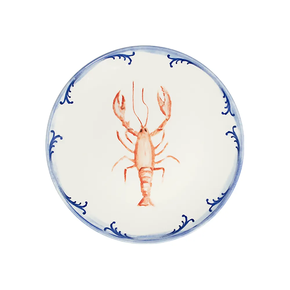 ID Fine Lobster Blue Tuval Flat Plate 25 cm
