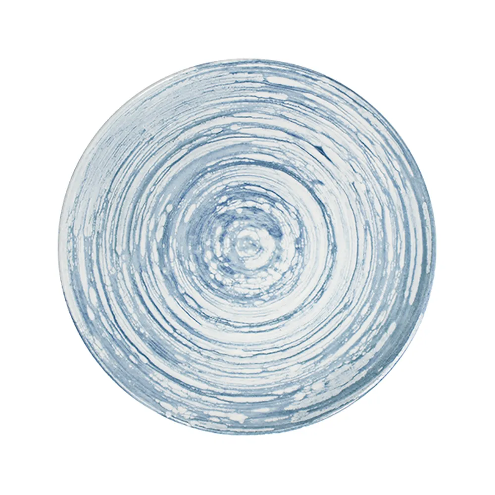 ID Fine Swirl Blue Tuval Flat Plate 28 cm
