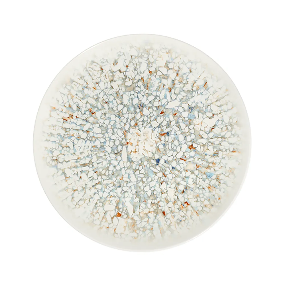 ID Fine Mosaic Turquoise Tuval Flat Plate 28 cm