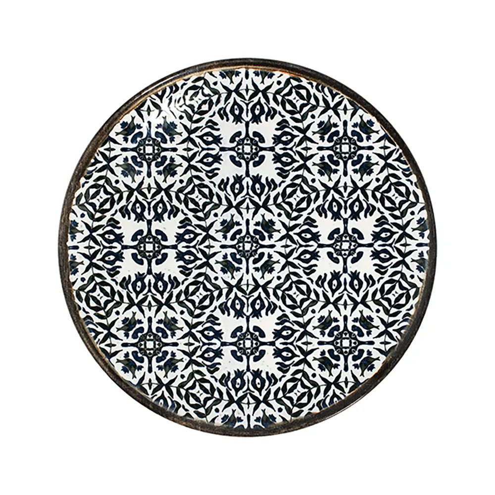 ID Fine Seville Navy Tuval Flat Plate 28 cm