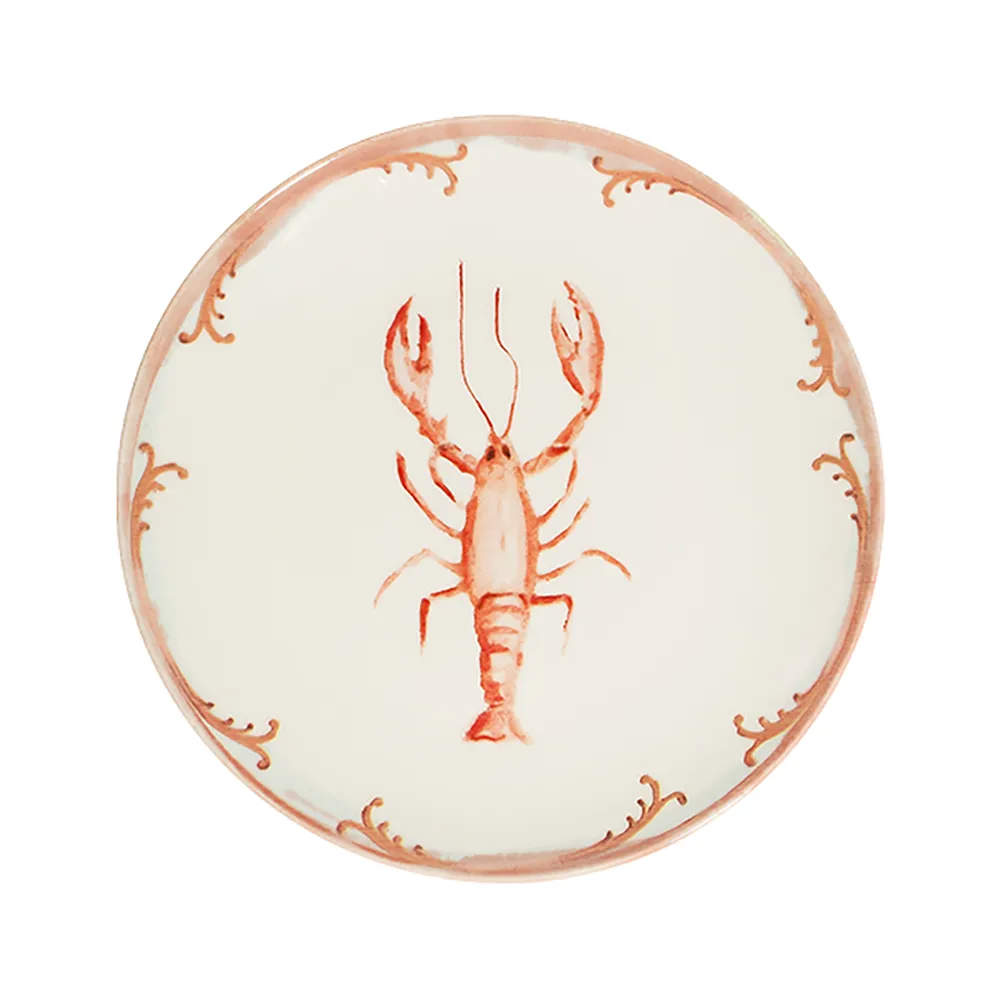 ID Fine Lobster Coral Tuval Flat Plate 28 cm