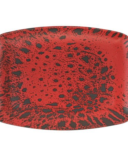 Porland Moire Kırmızı Kayık Tabak 32cm