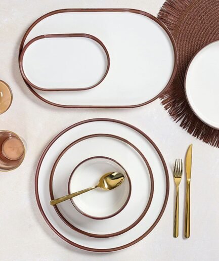 Porland Chopin Copper 27 Piece Dinner Set for 6 People