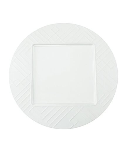 Porland Superior Bone Porcelain Elix Flat Plate 28cm 6 Pieces