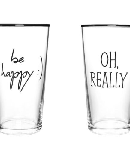 Porland Be Happy 2 Person Water Glass Set 570cc