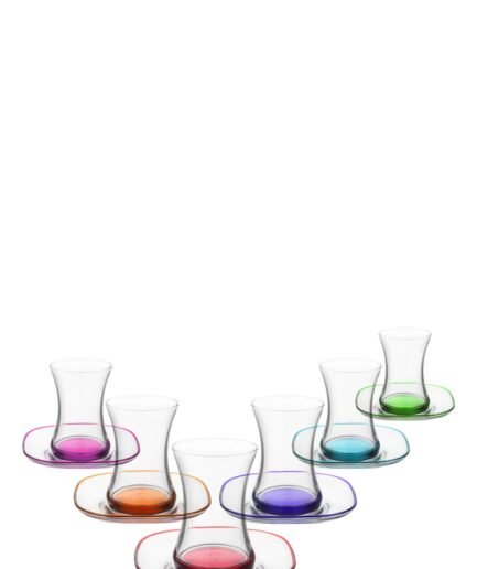 Zen Colored Base 12 Piece Tea Set