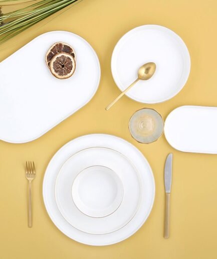 Porland Chopin Gold 27 Piece Dinner Set for 6 People