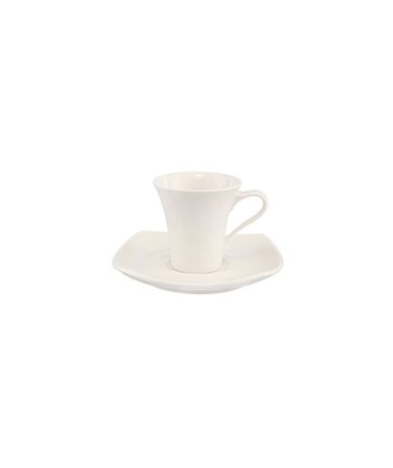 Porland Square Alumilite Coffee Cup with Saucer 80cc 12 Pieces