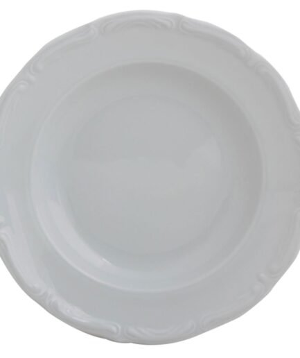 Porland Maria White Deep Plate 22cm 6 Pieces