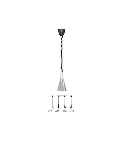 Table Conical Infrared Lift Lamp - Polished Aluminum