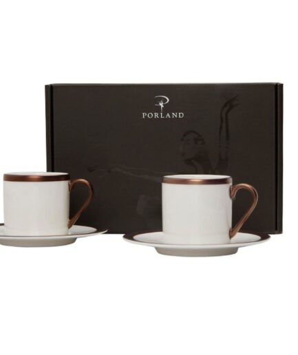 Porland Copper Line 2 Person Coffee Set 90cc