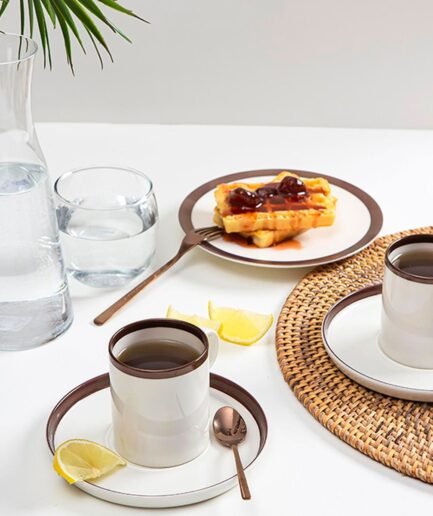 Porland Chopin Copper Tea Cup Set for 2 People 200cc