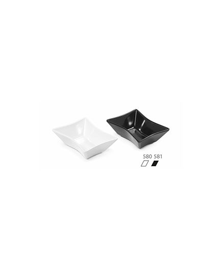 Kapp Melamine Rose Presentation Plate - White 10x7.8 cm