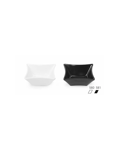 Kapp Melamine Daisy Serving Plate - Black 8x8 cm