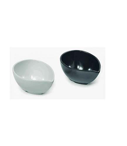 Kapp Melamine Tulip Presentation Plate - Black 10x7.5 cm