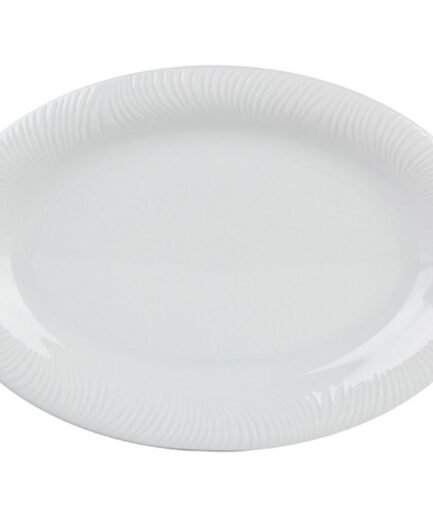 Porland Lara White Boat Plate 24cm 6 Pieces