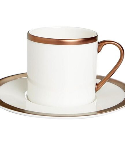 Porland Copper Line Coffee Cup with Saucer 90cc 6 pieces
