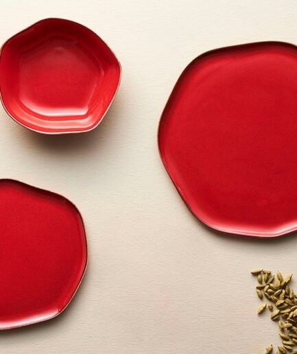 Porland Pure Seasons Red 3 Piece Single Dining Set