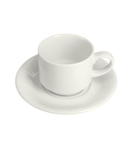 Porland Curve Alumilite Saucer Tea Cup 177cc 6 Pieces