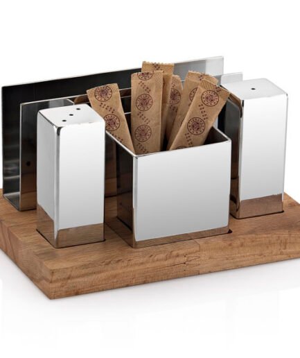 Groovy Dörtlü Kare Tuzluk Takımı Parlak&Mat GRV-64