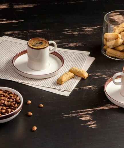 Porland Chopin Copper Coffee Set for 2 People 85cc