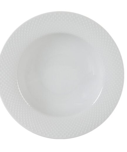 Porland Collet White Pattern 1 Deep Plate 21cm 6 Pieces