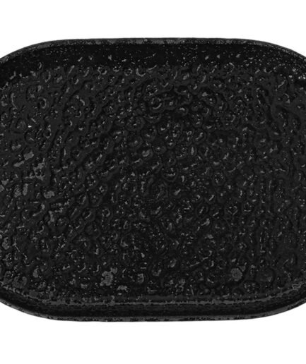 Porland Ethos Black Moss Boat Plate 32cm