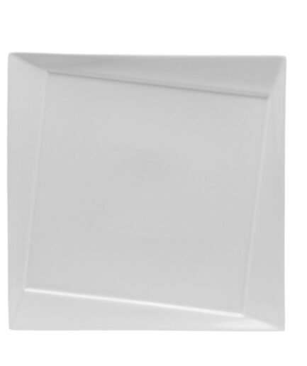 Porland Twist White Flat Plate 30x30cm 6 pieces