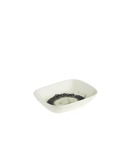 Kütahya Porcelain Bone Ent.Hotel 12cm.Square Boat Plate Eye Focus