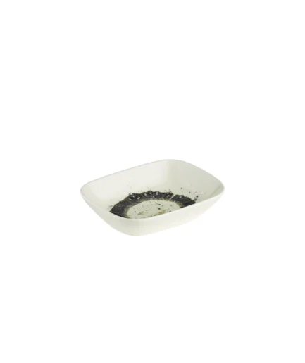 Kütahya Porcelain Bone Ent.Hotel 14cm.Square Boat Plate Eye Focus