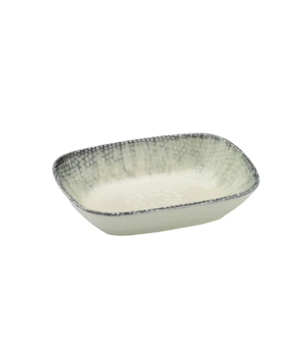 Kütahya Porcelain Bone Ent.Hotel 14cm.Square Boat Plate Iceberg