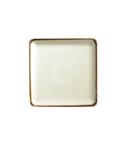 Kütahya Porcelain Bone Tan 19cm.Flat Plate Cream Net