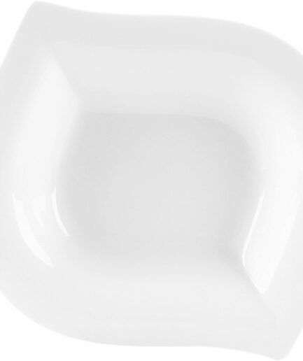 Porland Leaf White Deep Plate 22cm 2 Pieces