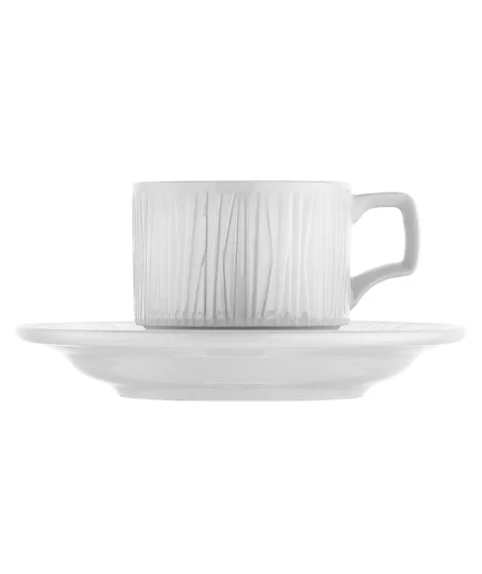 KUTAHYA PORCELAIN EMOTION 01 COFFEE CUP PLATE WHITE