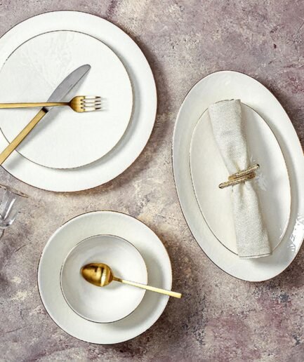Porland Illusion Gold 27 Piece Dinner Set for 6 People