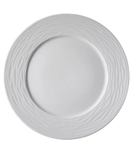 KUTAHYA PORCELAIN SEA WAVE 25 CM.FLAT PLATE WITHOUT DECORATION