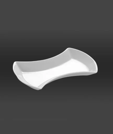 KUTAHYA PORCELAIN TAVOLA (A) 23 CM.PUZZLE BOAT PLATE WHITE
