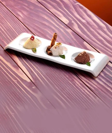 KUTAHYA PORCELAIN TAVOLA (E) 33 CM.SERVING TRAY WHITE