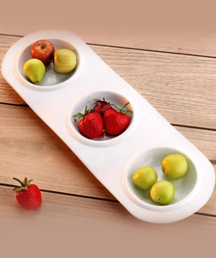 KUTAHYA PORCELAIN TAVOLA (E) 40 CM.SERVING TRAY WHITE