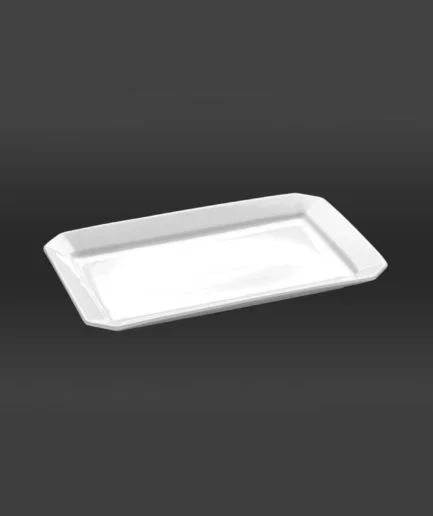 KUTAHYA PORCELAIN TAVOLA(G) 36 CM. RECTANGULAR BOAT PLATE WITHOUT DECORATION