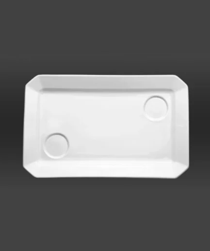 KUTAHYA PORCELAIN TAVOLA(G) 36 CM.BREAKFAST TRAY WHITE