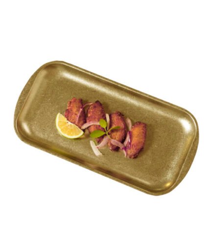 Groovy Open Buffet Retro Presentation Plate Gold