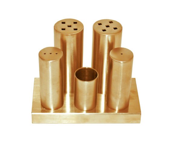 Everest Large Round Salt Shaker Set Gold XLGOLD