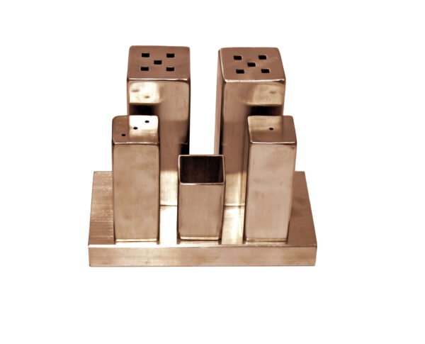 Everest Large Square Salt Shaker Set Copper XLCOPPER