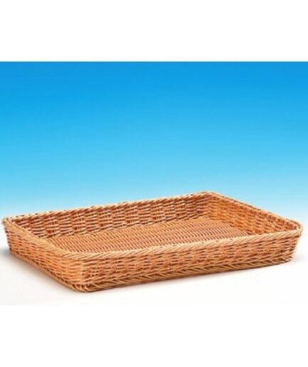 Alkan Woven Plastic Display Basket - Natural (40x29cm)