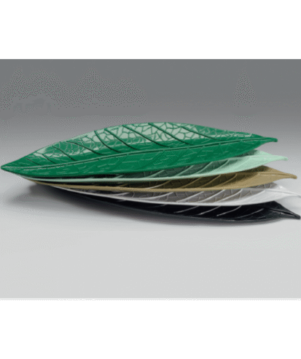 Alkan "Defne" Leaf-Shaped Melamine Platter - Small (13x36cm)